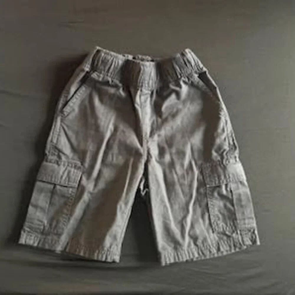 The Children’s Place Boys’ Pull-On Cargo Shorts – Size 6 (Washed Black)